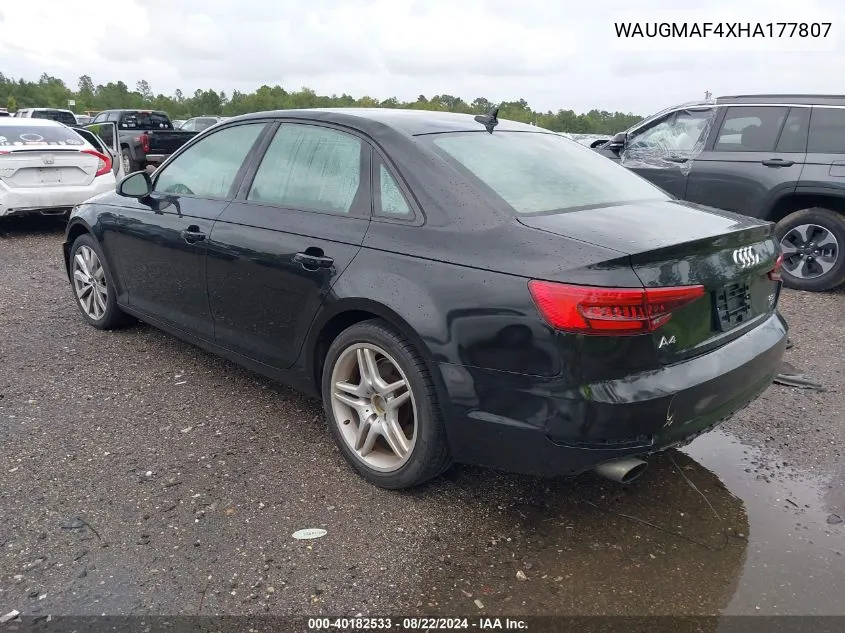 WAUGMAF4XHA177807 2017 Audi A4 2.0T Ultra Premium