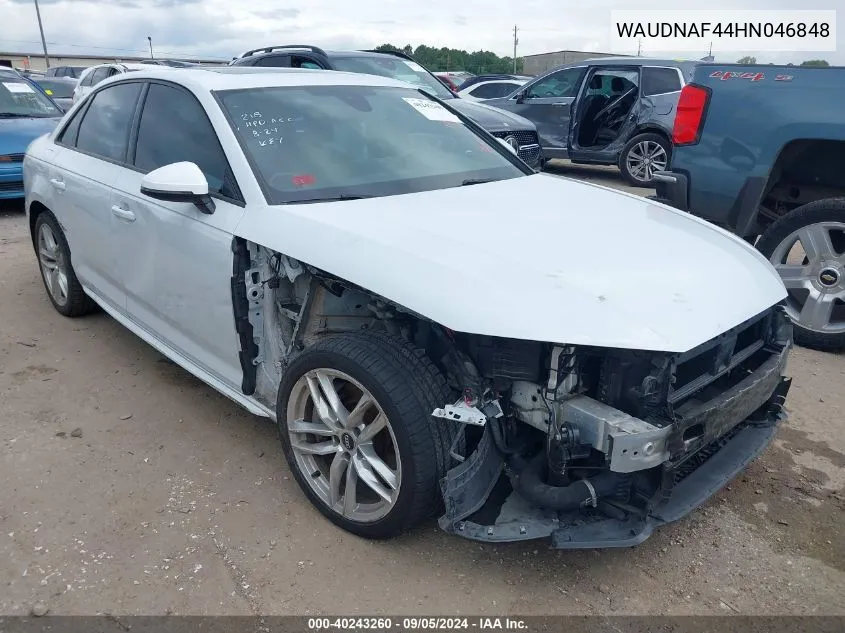 WAUDNAF44HN046848 2017 Audi A4 Premium