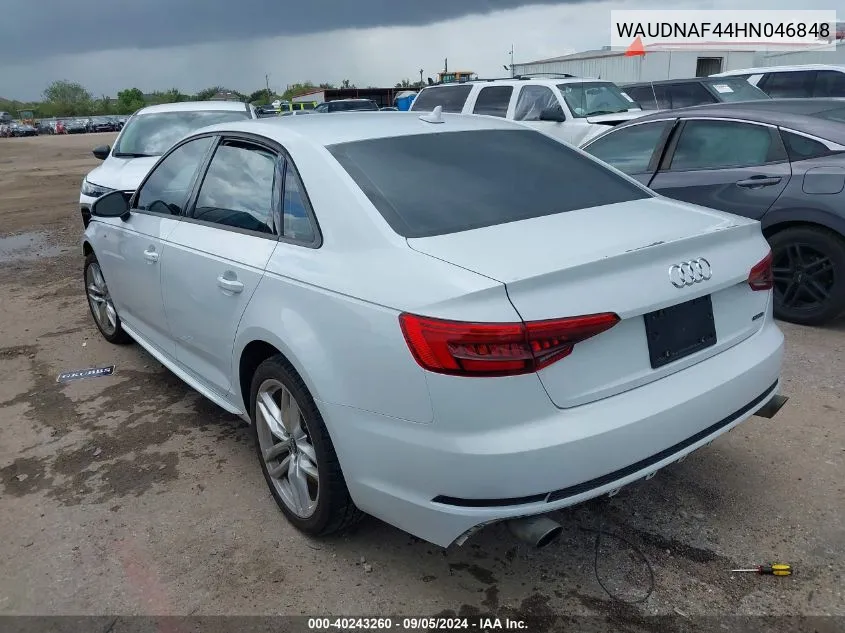 WAUDNAF44HN046848 2017 Audi A4 Premium