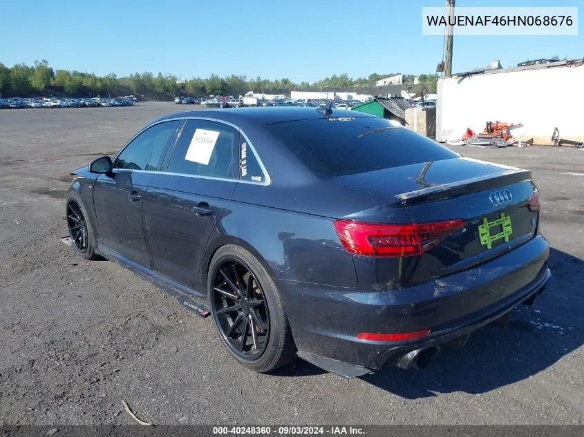 WAUENAF46HN068676 2017 Audi A4 2.0T Premium