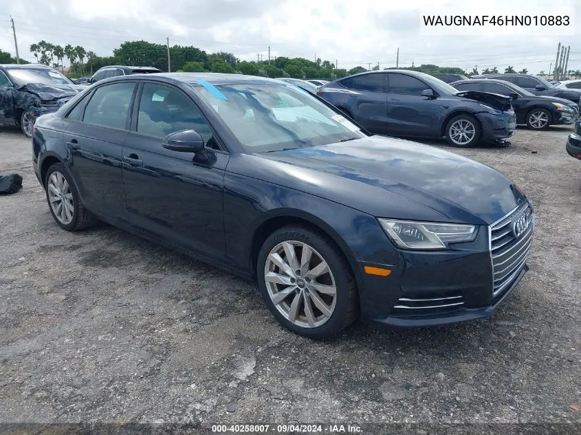 2017 Audi A4 2.0T Premium VIN: WAUGNAF46HN010883 Lot: 40258007