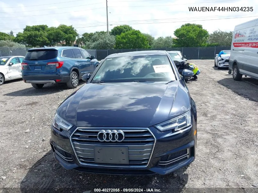 WAUENAF44HN034235 2017 Audi A4 Premium Plus