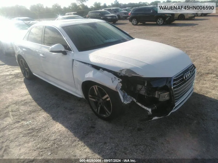 WAUENAF45HN006590 2017 Audi A4 Premium Plus