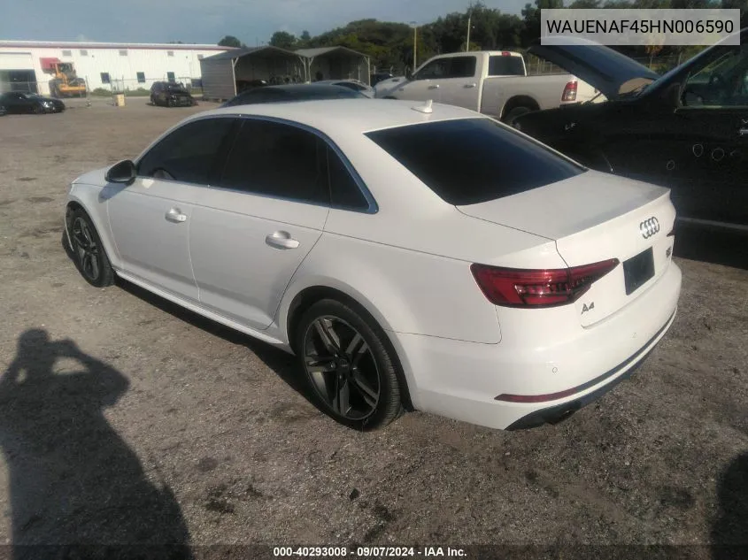 WAUENAF45HN006590 2017 Audi A4 Premium Plus