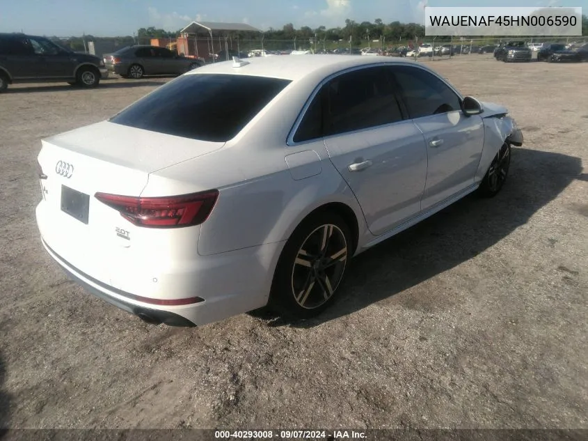 WAUENAF45HN006590 2017 Audi A4 Premium Plus