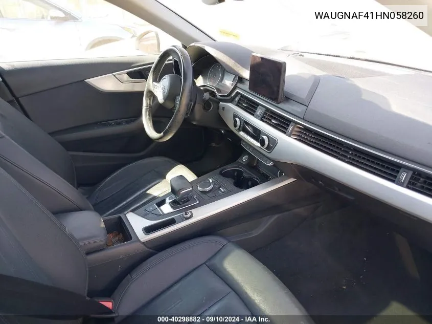 WAUGNAF41HN058260 2017 Audi A4 Premium