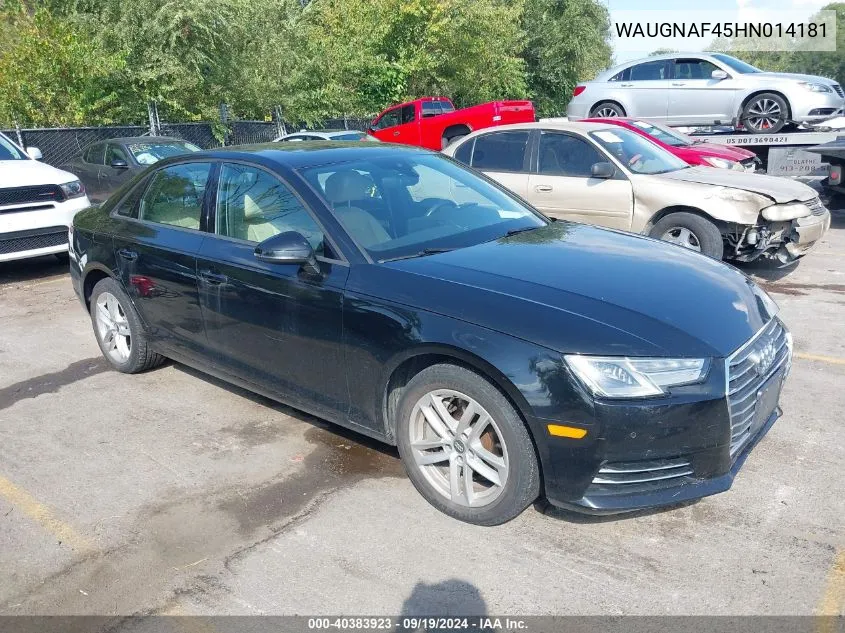 WAUGNAF45HN014181 2017 Audi A4 2.0T Premium