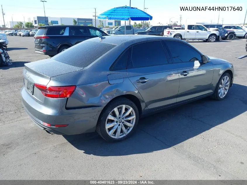 WAUGNAF44HN017640 2017 Audi A4 Premium