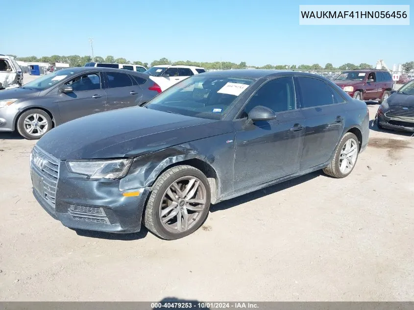 2017 Audi A4 Season Of Audi Ultra Premium VIN: WAUKMAF41HN056456 Lot: 40479253