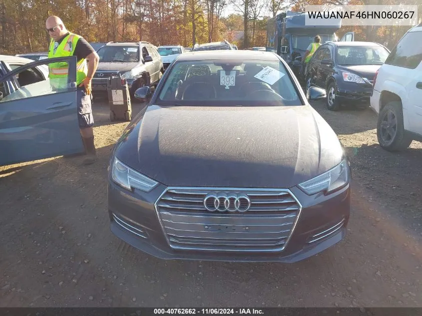 2017 Audi A4 2.0T Premium VIN: WAUANAF46HN060267 Lot: 40762662