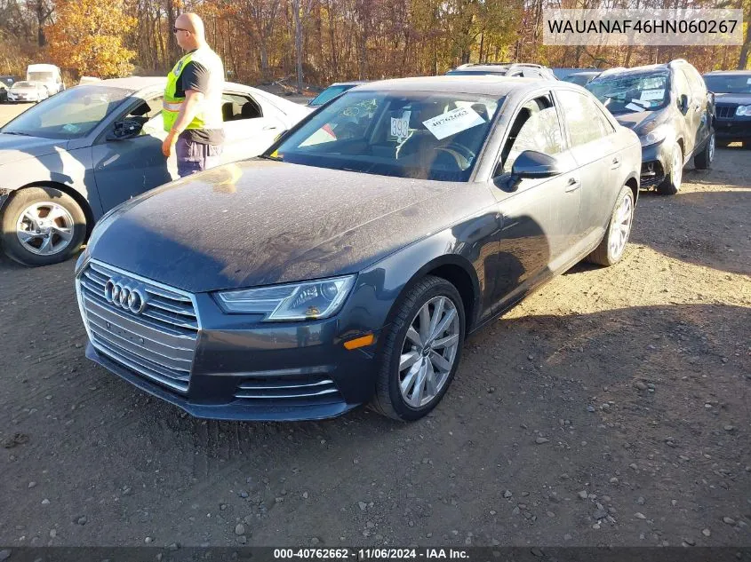 2017 Audi A4 2.0T Premium VIN: WAUANAF46HN060267 Lot: 40762662