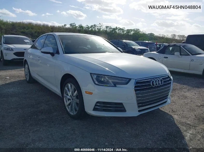 2017 Audi A4 2.0T Ultra Premium VIN: WAUGMAF45HN048804 Lot: 40856646