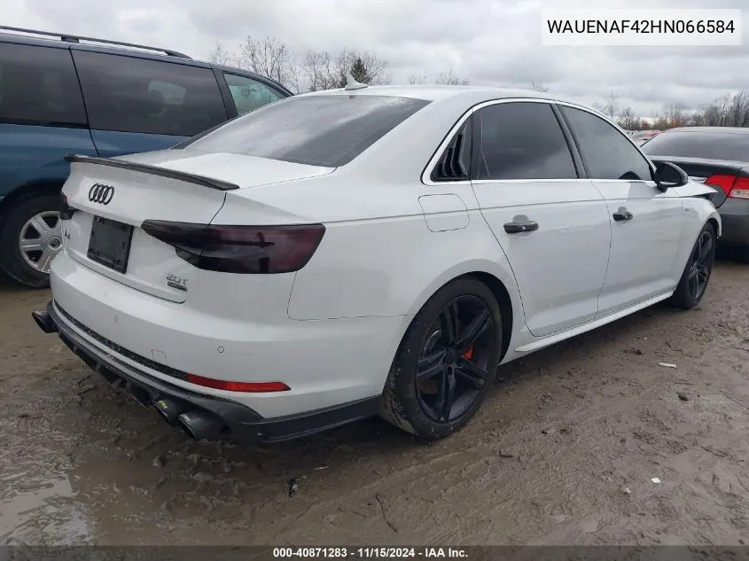 2017 Audi A4 2.0T Premium VIN: WAUENAF42HN066584 Lot: 40871283