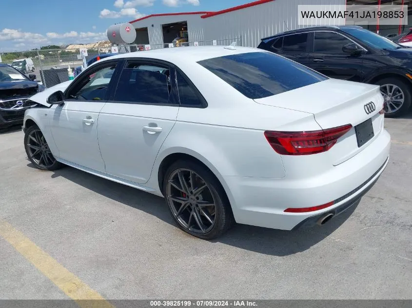 WAUKMAF41JA198853 2018 Audi A4 2.0T Tech Ultra Premium