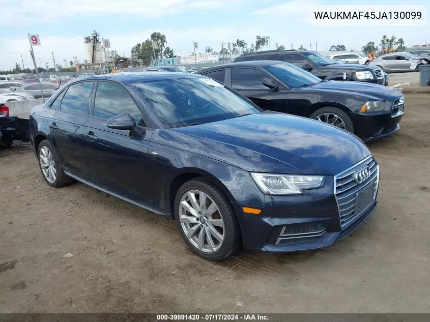 WAUKMAF45JA130099 2018 Audi A4 2.0T Tech Ultra Premium/2.0T Ultra Premium