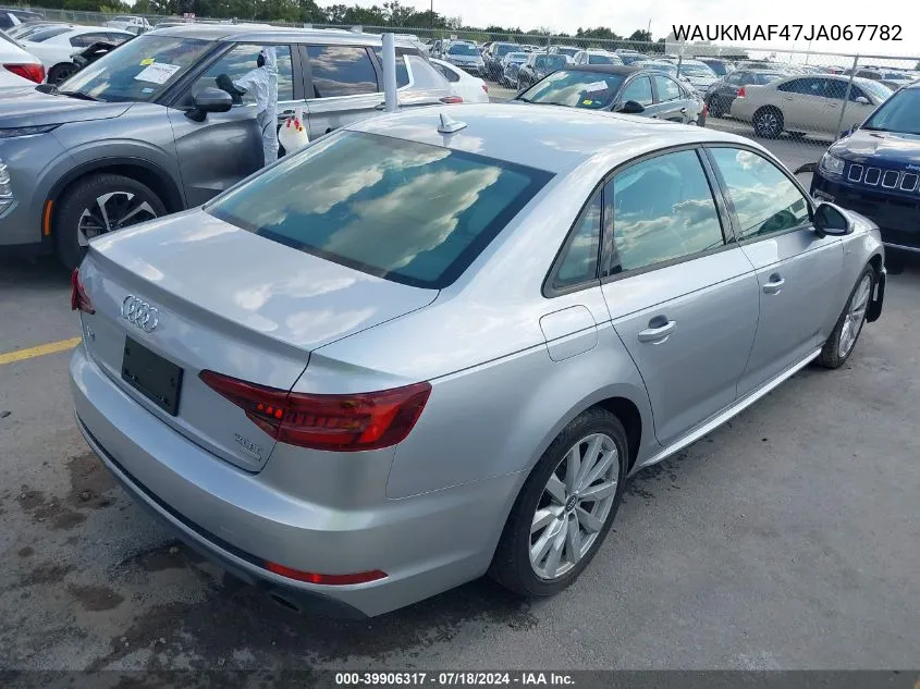 2018 Audi A4 2.0T Tech Ultra Premium/2.0T Ultra Premium VIN: WAUKMAF47JA067782 Lot: 39906317