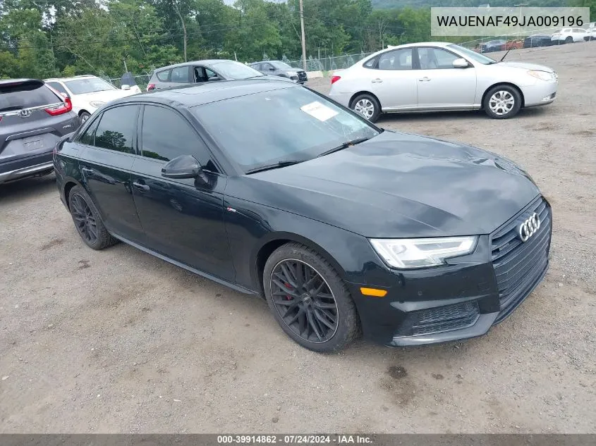 WAUENAF49JA009196 2018 Audi A4 2.0T Premium/2.0T Tech Premium