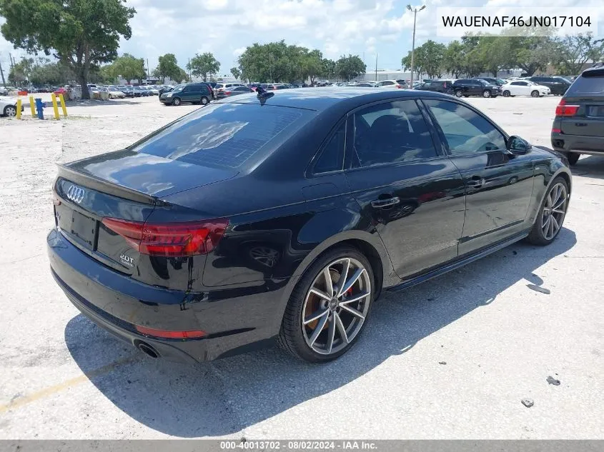 WAUENAF46JN017104 2018 Audi A4 2.0T Premium/2.0T Tech Premium