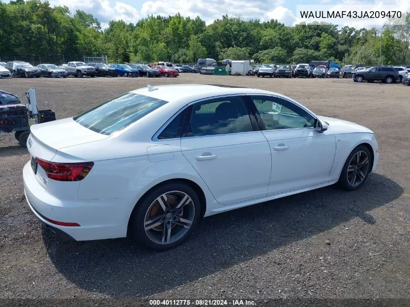 WAULMAF43JA209470 2018 Audi A4 2.0T Tech Ultra Premium/2.0T Ultra Premium