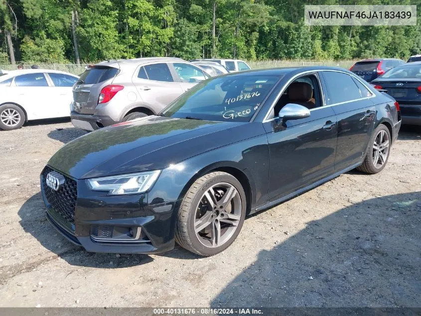 2018 Audi A4 2.0T Premium VIN: WAUFNAF46JA183439 Lot: 40131676