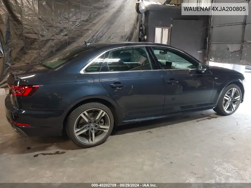 WAUENAF4XJA200805 2018 Audi A4 2.0T Premium/2.0T Tech Premium