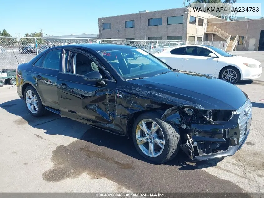 2018 Audi A4 2.0T Tech Ultra Premium/2.0T Ultra Premium VIN: WAUKMAF41JA234783 Lot: 40268943