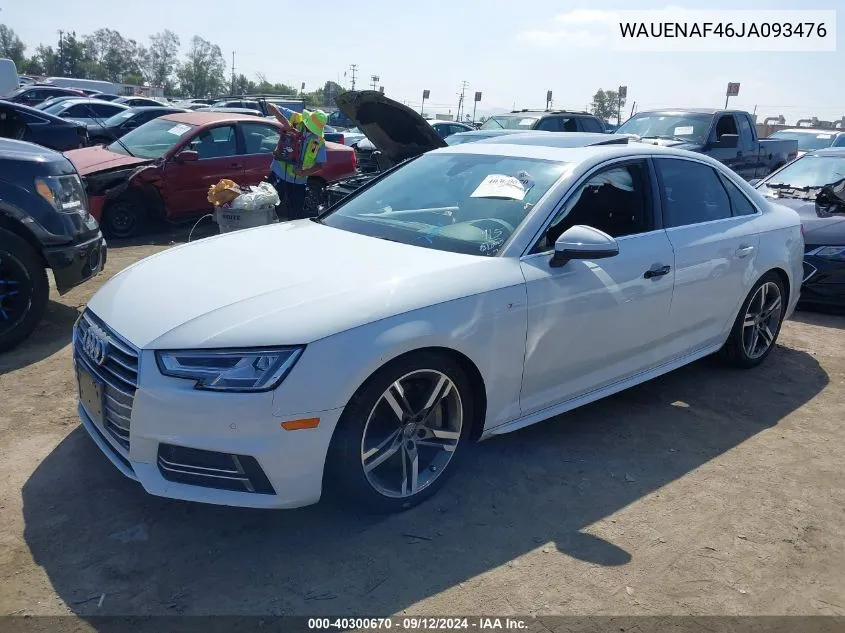 WAUENAF46JA093476 2018 Audi A4 Premium Plus