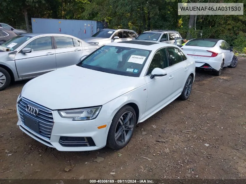 WAUENAF46JA031530 2018 Audi A4 Premium Plus