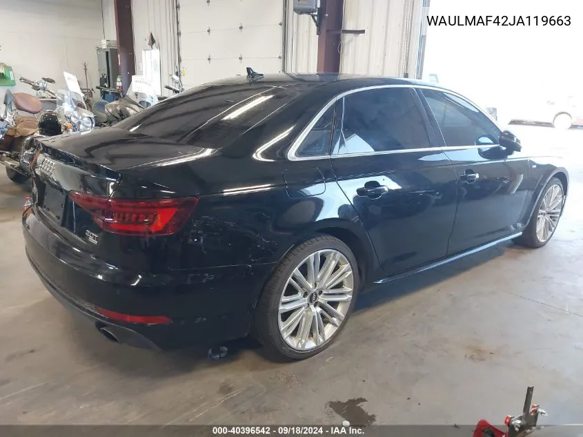 WAULMAF42JA119663 2018 Audi A4 2.0T Tech Ultra Premium/2.0T Ultra Premium