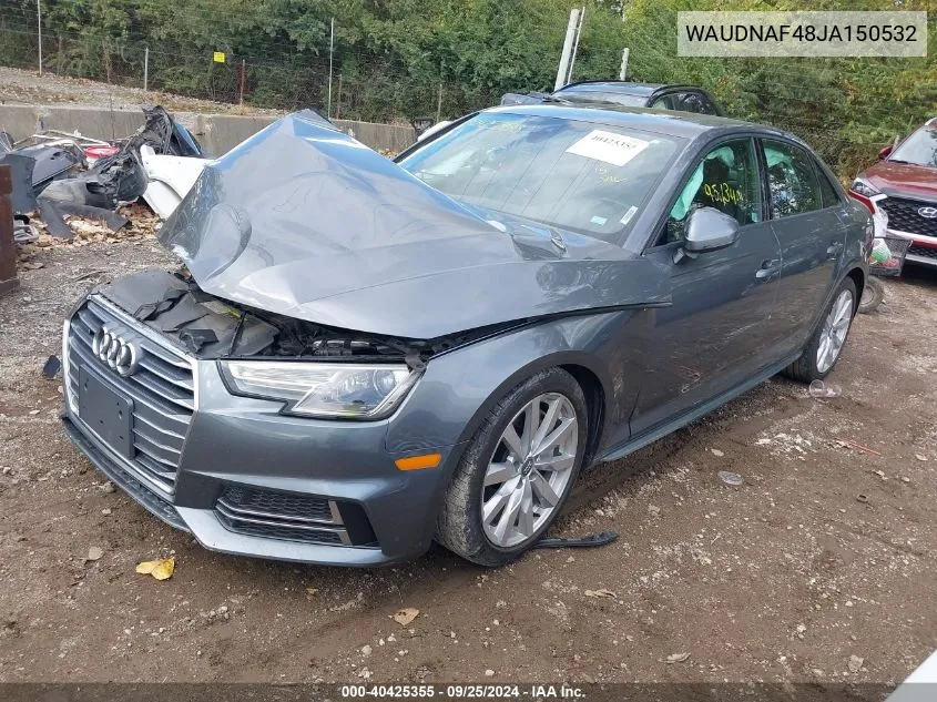 WAUDNAF48JA150532 2018 Audi A4 2.0T Premium/2.0T Tech Premium