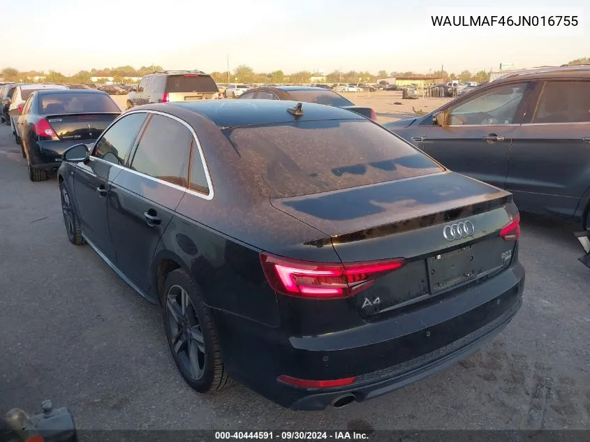 2018 Audi A4 Premium Plus VIN: WAULMAF46JN016755 Lot: 40444591