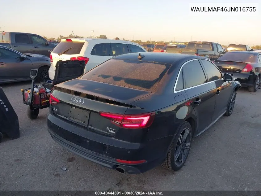 2018 Audi A4 Premium Plus VIN: WAULMAF46JN016755 Lot: 40444591