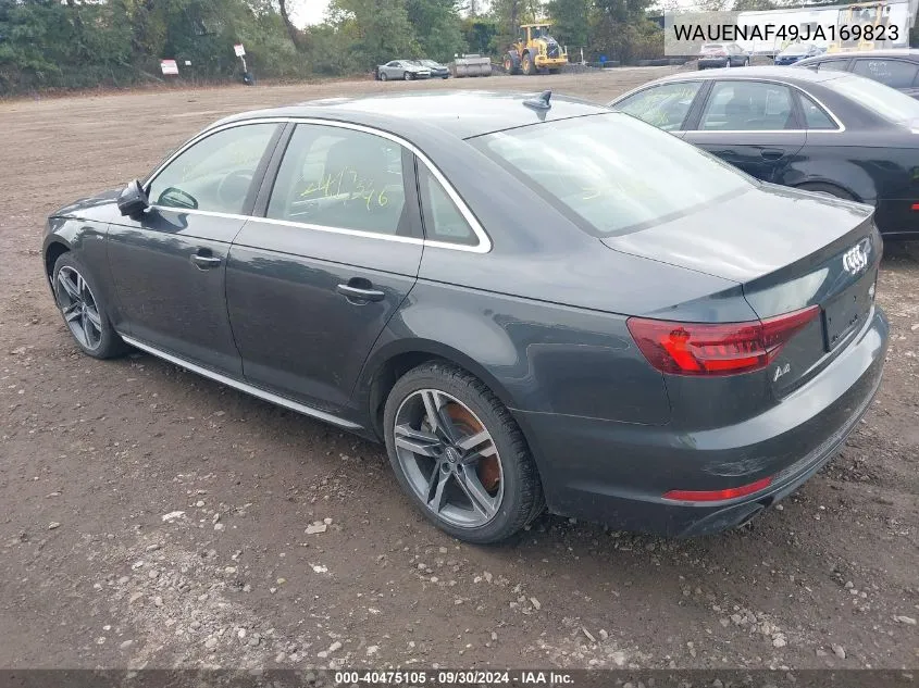 2018 Audi A4 2.0T Premium/2.0T Tech Premium VIN: WAUENAF49JA169823 Lot: 40475105