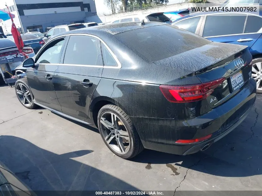 WAULMAF45JN007982 2018 Audi A4 Premium Plus