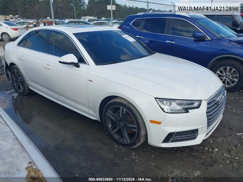 WAULMAF41JA212898 2018 Audi A4 2.0T Tech Ultra Premium/2.0T Ultra Premium