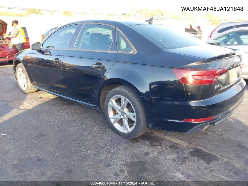 2018 Audi A4 2.0T Tech Ultra Premium/2.0T Ultra Premium VIN: WAUKMAF48JA121848 Lot: 40884044