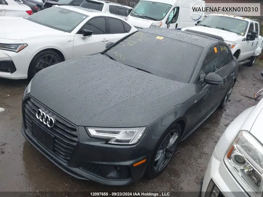 WAUFNAF4XKN010310 2019 Audi A4 Sedan