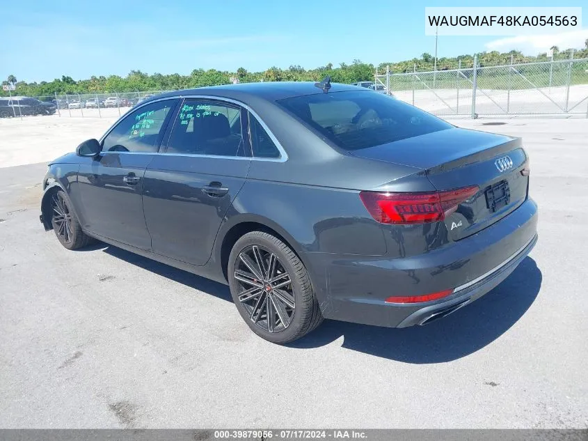 WAUGMAF48KA054563 2019 Audi A4 40 Premium/40 Titanium Premium