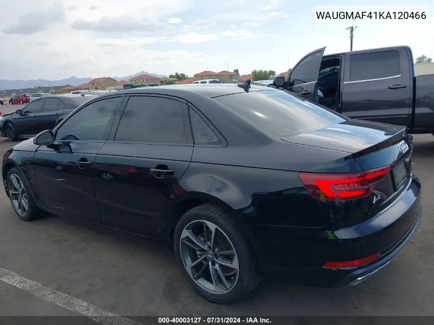 WAUGMAF41KA120466 2019 Audi A4 40 Titanium Premium