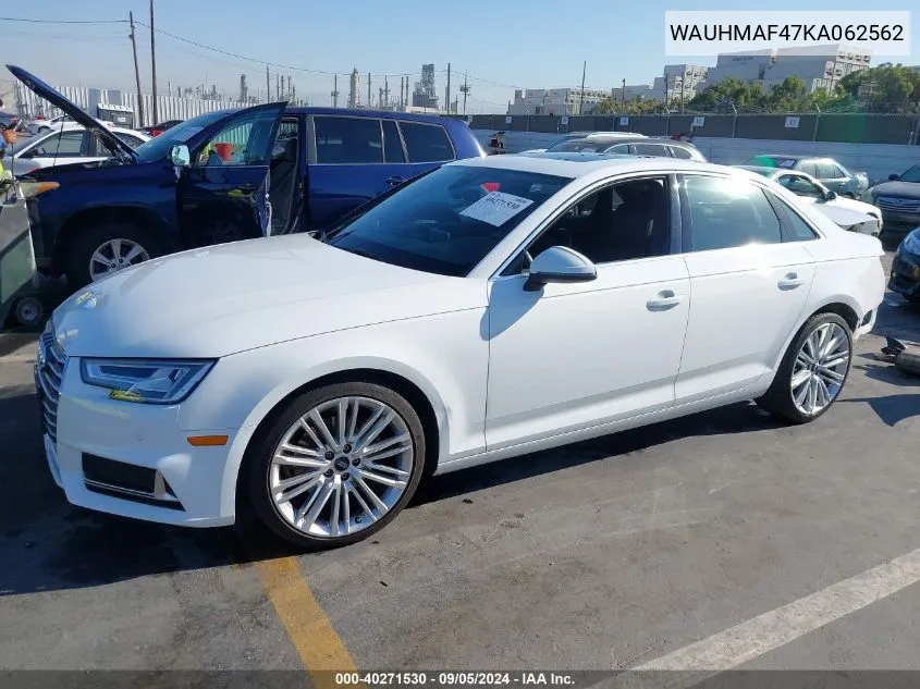 WAUHMAF47KA062562 2019 Audi A4 40 Premium