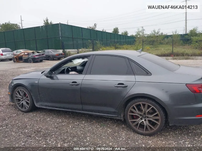 2019 Audi A4 Premium Plus VIN: WAUENAF46KA014213 Lot: 40410713