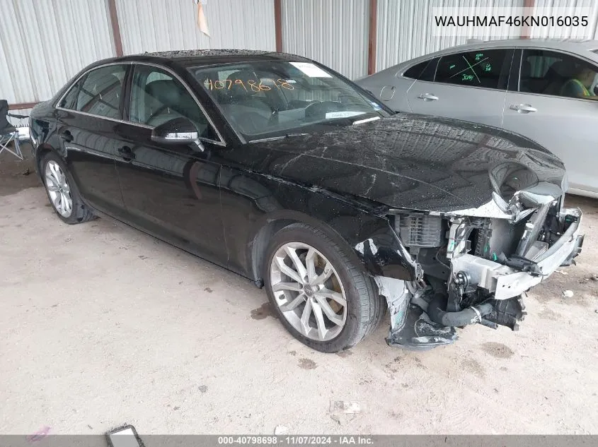 2019 Audi A4 40 Premium VIN: WAUHMAF46KN016035 Lot: 40798698