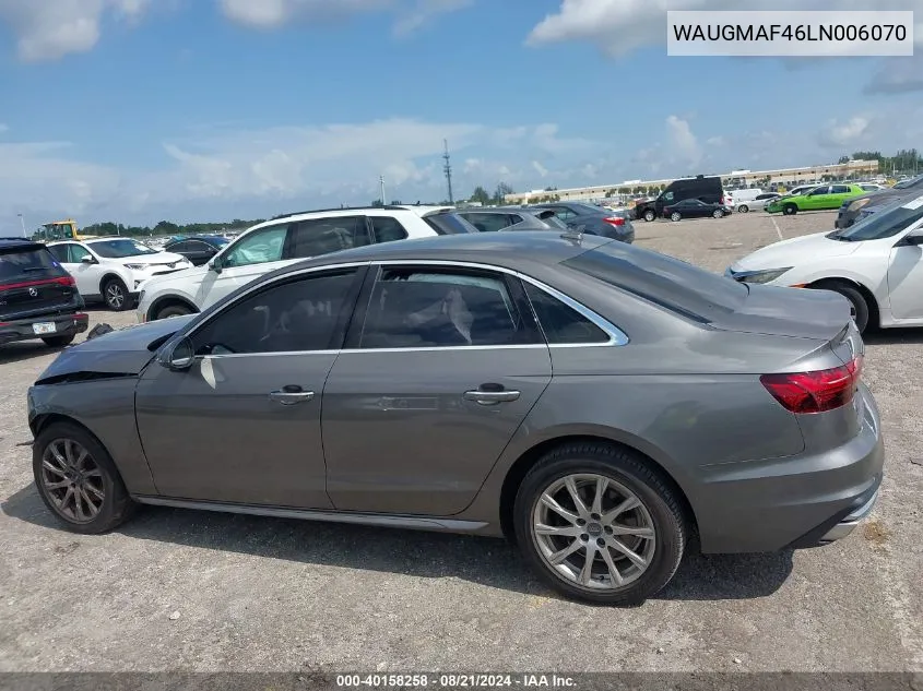 WAUGMAF46LN006070 2020 Audi A4 Premium