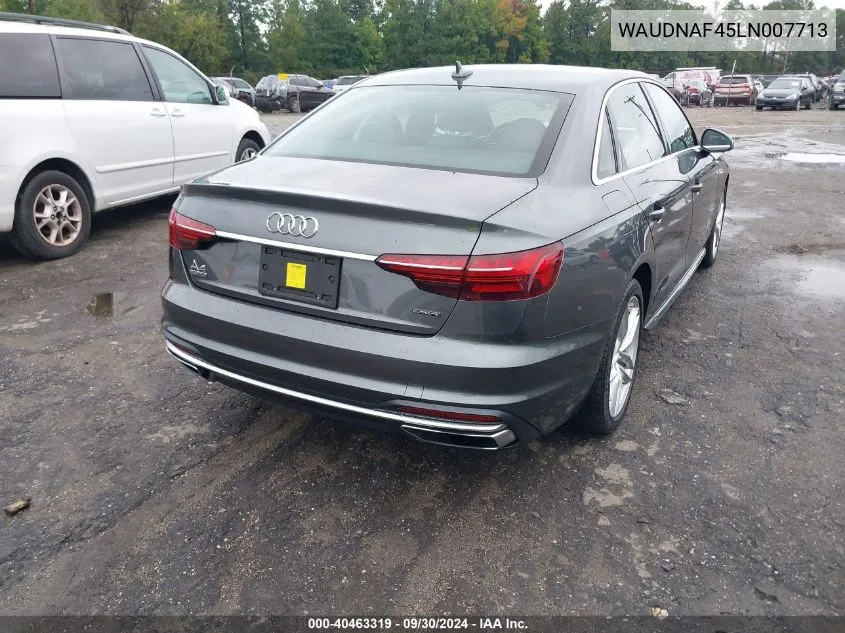 WAUDNAF45LN007713 2020 Audi A4 Premium 45 Tfsi Quattro S Tronic