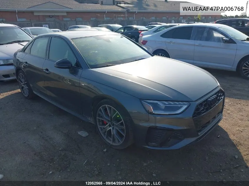 WAUEAAF47PA006768 2023 Audi A4 Sedan