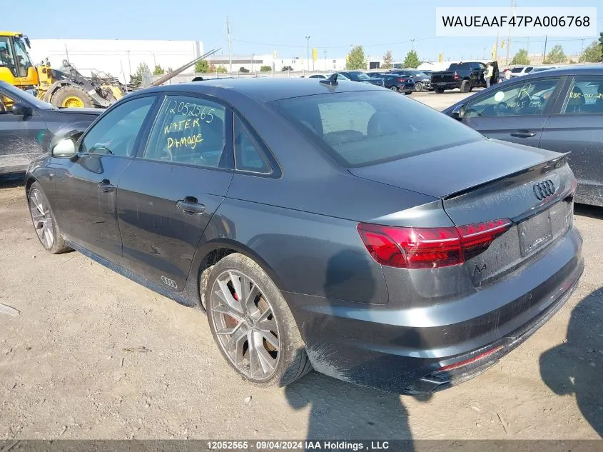 WAUEAAF47PA006768 2023 Audi A4 Sedan