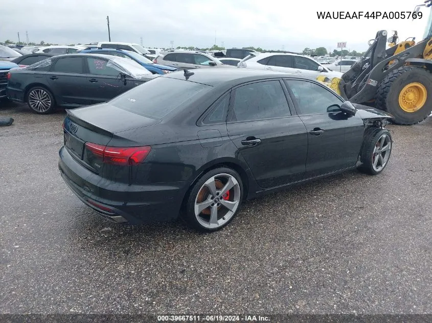 2023 Audi A4 Premium Plus 45 Tfsi S Line Quattro S Tronic VIN: WAUEAAF44PA005769 Lot: 39667511