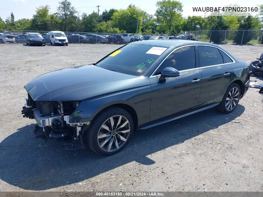 WAUBBAF47PN023160 2023 Audi A4 Premium Plus 40