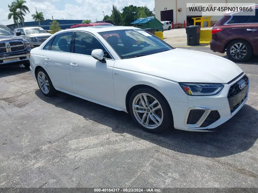 2023 Audi A4 Premium Plus 45 Tfsi S Line Quattro S Tronic VIN: WAUEAAF45PN019866 Lot: 40154317