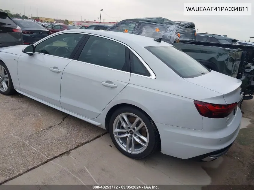 WAUEAAF41PA034811 2023 Audi A4 Premium Plus 45 Tfsi S Line Quattro S Tronic